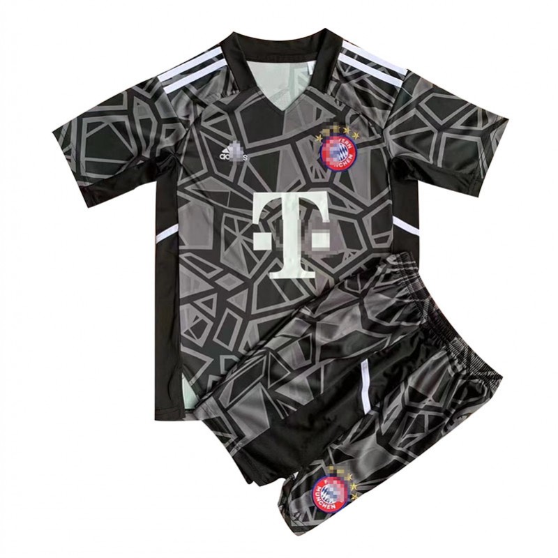 Camiseta De Portero Bayern Múnich Negro 2022/2023 Niño Kit